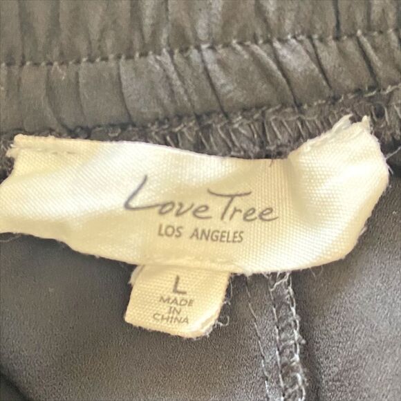 Love Tree Black Tie Waist Slacks Size Large - Picture 4 of 4